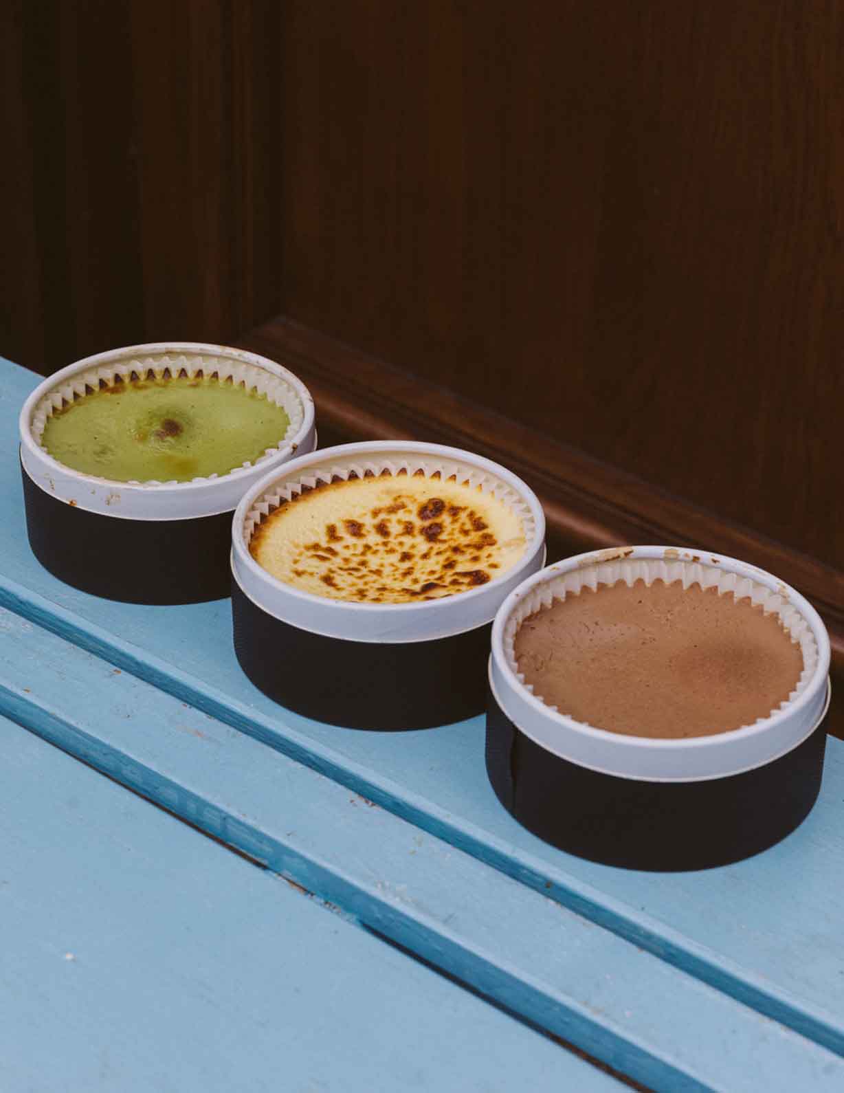 Cheesecake Project double cheesecakes, Pistachio, classic and Belgian Chocolate
